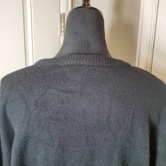 Boutique Aqua Blues Women's Dreamer Sweater Size XL Black Embroidered Pullover - Picture 11 of 16